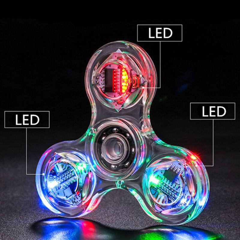 Mới Lạ Nhiều Thay Đổi LED Fidget Spinner Dạ Quang Tay Top Spinners Phát ...