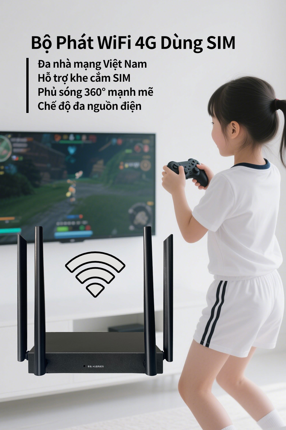 phát wifi 4 Râu Router Tín hiệu bộ định tuyến 4G mạnh mẽ ZBTlink có thể ...