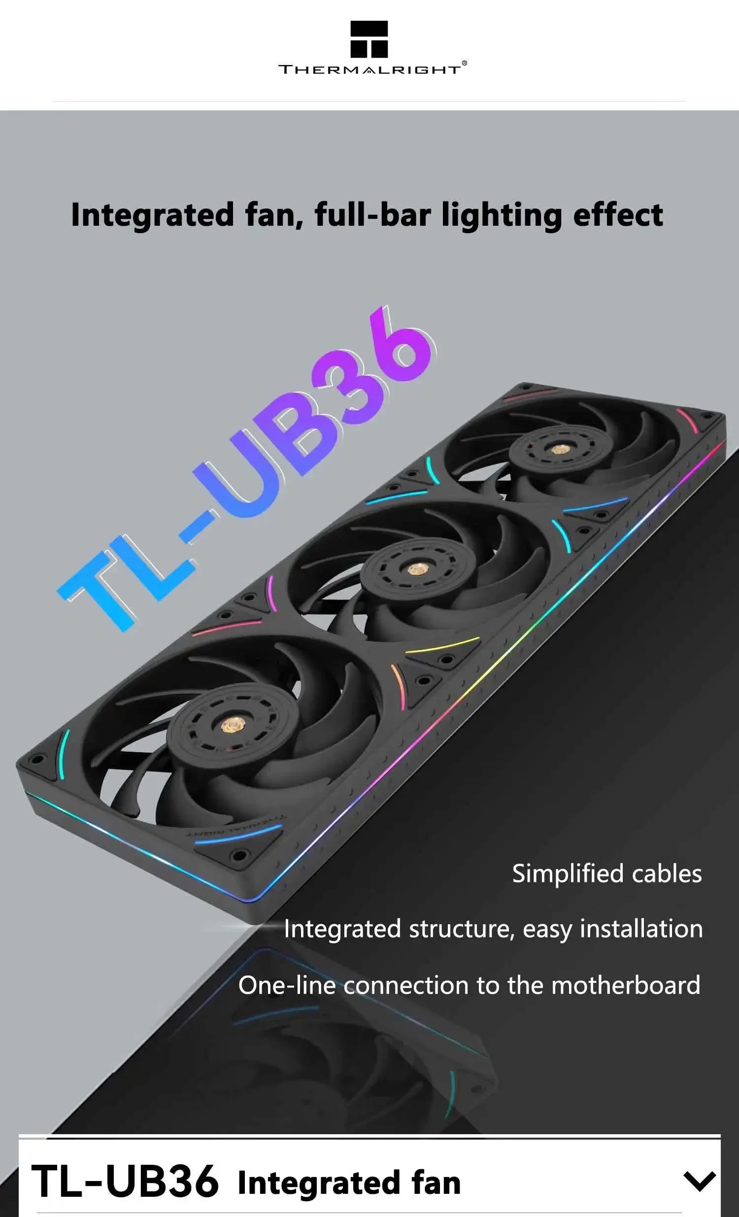 Quạt tản nhiệt Thermalright TL-UB36 ARGB Quạt tản nhiệt 360mm ARGB Vỏ ...