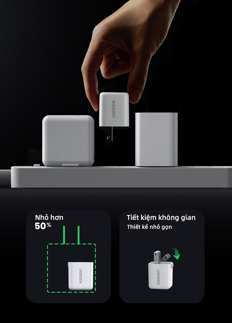 củ sạc nhanh UGREEN 20W Type C PDCharger cho SAMSUNG S24 Ultra Xiaomi Power Delivery cho iPhone – ảnh mô tả chi tiết 4