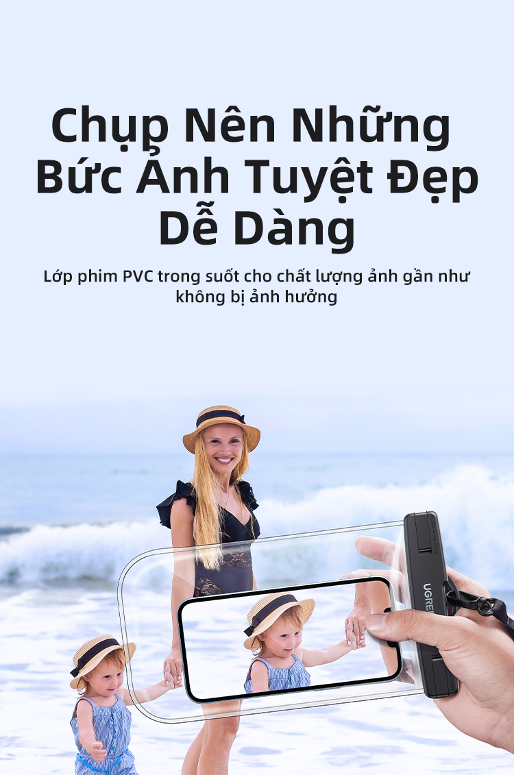 UGREEN Túi Đựng Điện Thoại Chống Thấm Nước IPX8 7.2 inch Max iPhone 16 15 14 13 12 Pro Max Samsung S23 Xiaomi Ốp – ảnh mô tả chi tiết 6