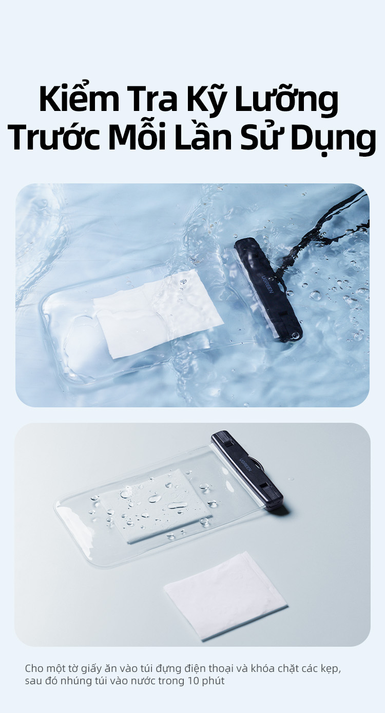 UGREEN Túi Đựng Điện Thoại Chống Thấm Nước IPX8 7.2 inch Max iPhone 16 15 14 13 12 Pro Max Samsung S23 Xiaomi Ốp – ảnh mô tả chi tiết 10