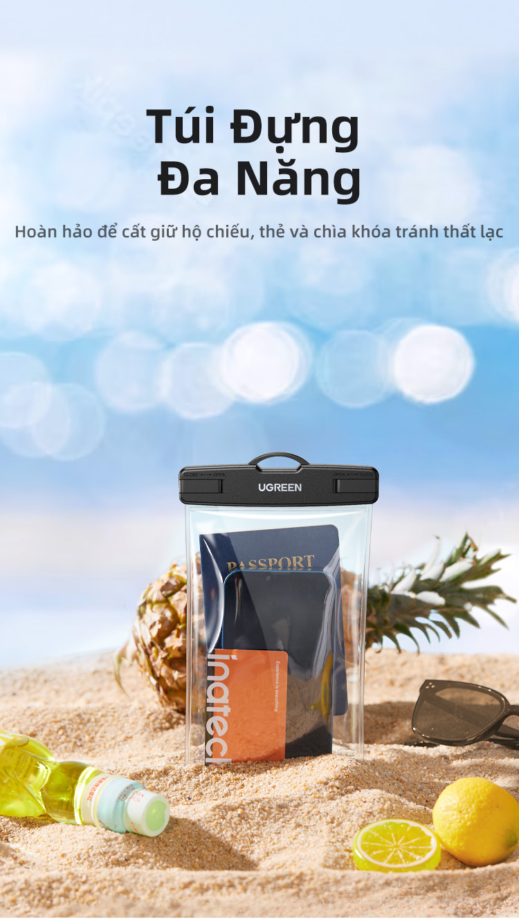 UGREEN Túi Đựng Điện Thoại Chống Thấm Nước IPX8 7.2 inch Max iPhone 16 15 14 13 12 Pro Max Samsung S23 Xiaomi Ốp – ảnh mô tả chi tiết 12