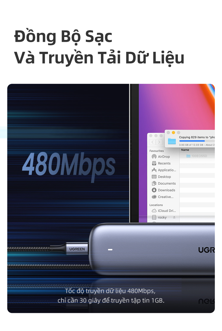 Ugreen Sạc Nhanh 100W 20V 5A Nylon Bradied USB C Sang USB Cáp Dành Cho iPhone 15 Pro Max/iPhone 16 Pro Max/iPhone 17 Pro Max/iPhone 18 Pro Max, MacBook Pro, iPad Pro, Dell XPS, Sa… – ảnh mô tả chi tiết 7