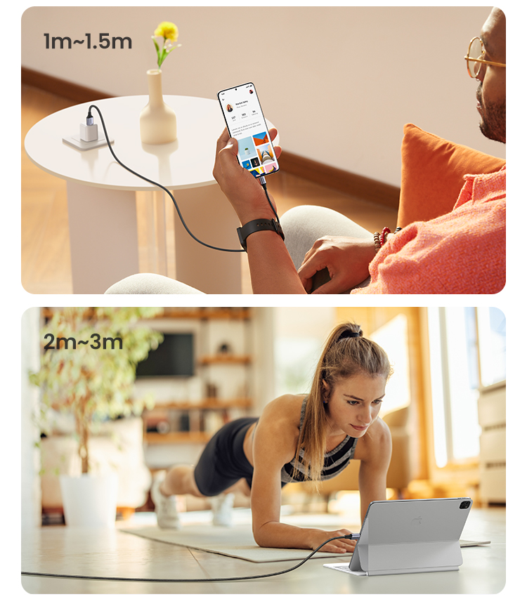 Cáp sạc nhanh UGREEN 3A 18w Type-C USB-C nylon bện thích hợp cho Redmi Xiaomi 13 12 Pro Samsung galaxy s22 one plus – ảnh mô tả chi tiết 16