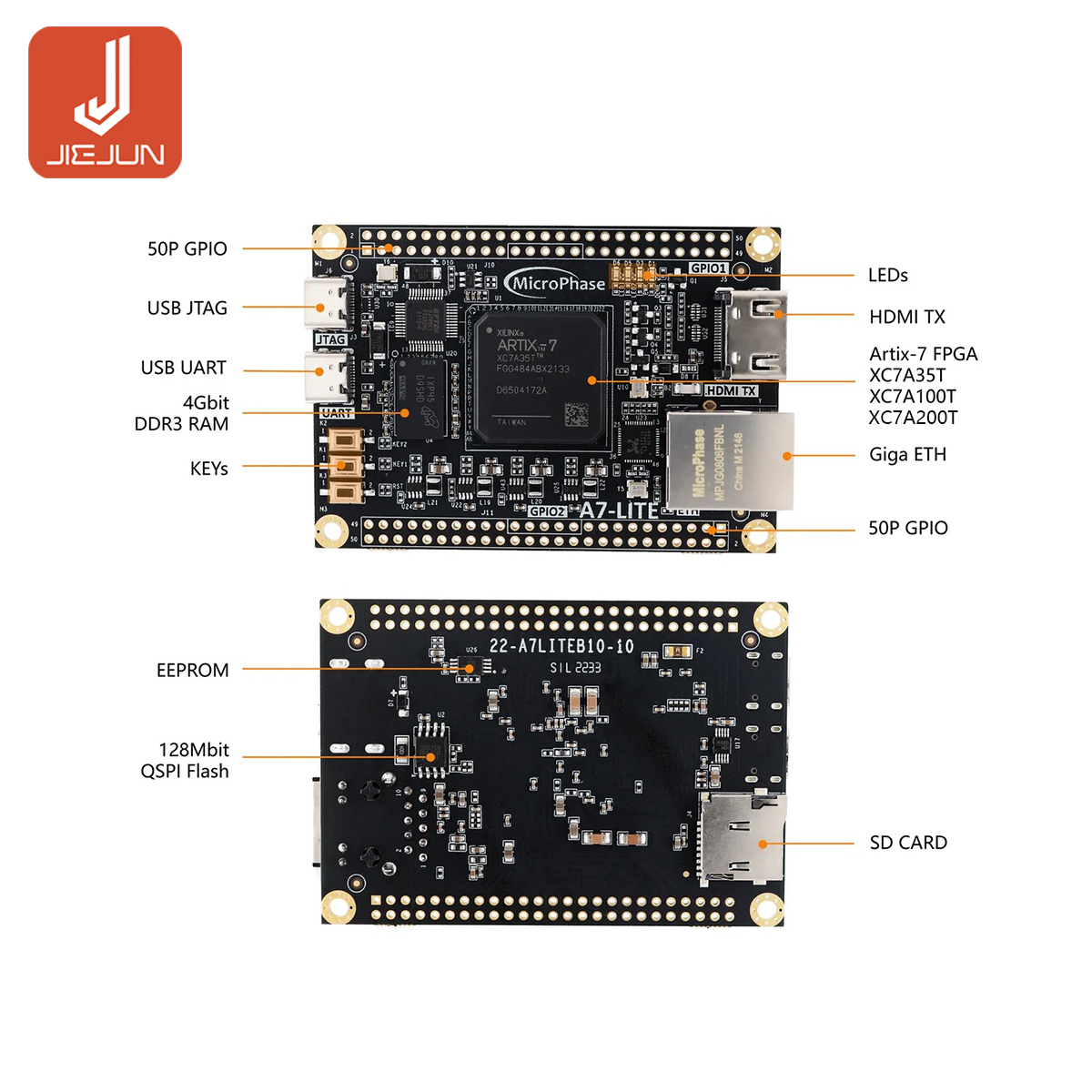 Bo mạch chủ phát triển FPGA Microphase XILINX Artix 7 XC7A35T 100T A7 ...