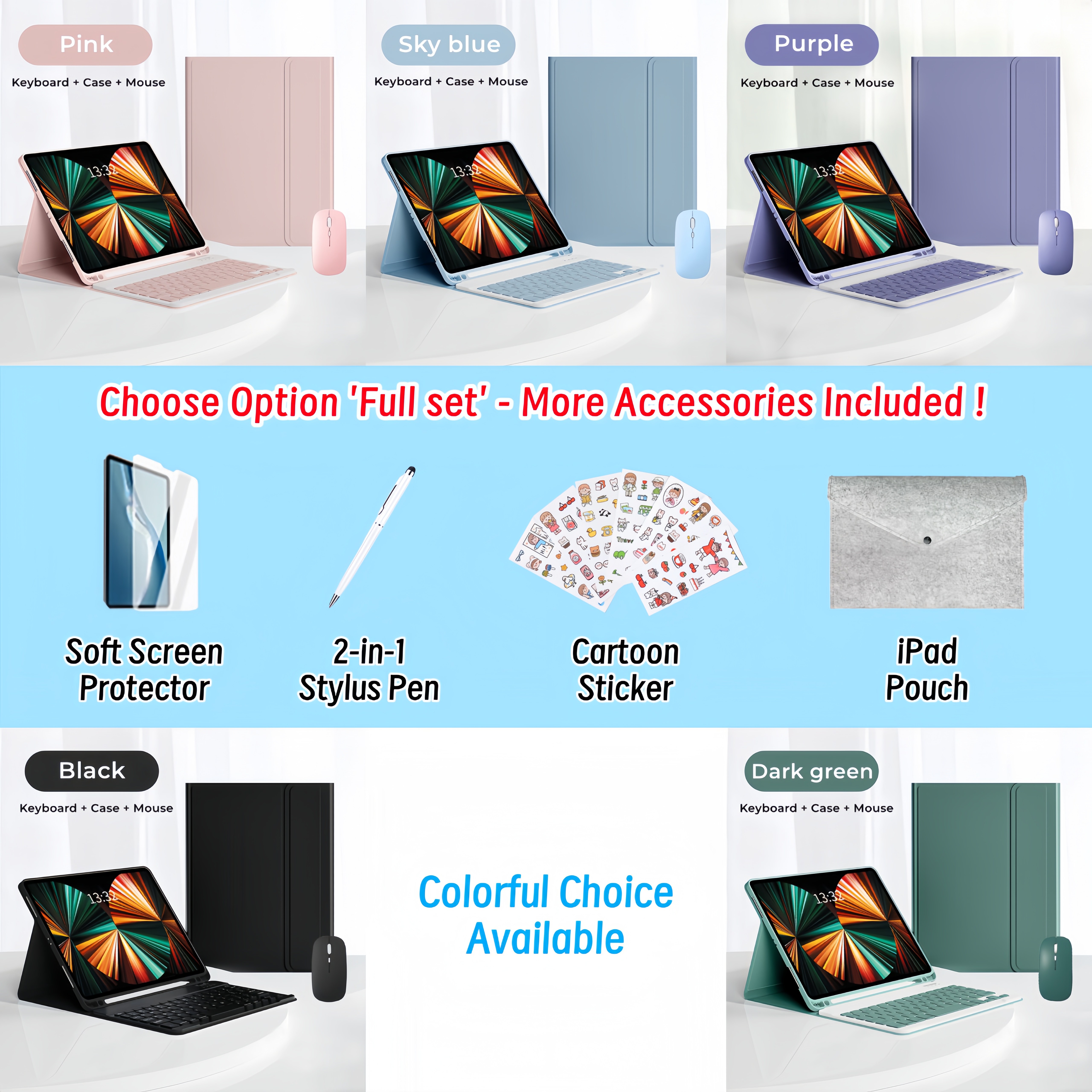 NIXXOS Dành Cho Xiaomi Pad & Redmi Bộ Vỏ Bàn Phím Bluetooth Cho Vỏ Da Redmi Xiaomi Pad 7 / 6 / 5 / Pro 11 '' Redmi SE 11 '' Redmi 2 Khe Cắm Bút Tích Hợp – ảnh mô tả chi tiết 2
