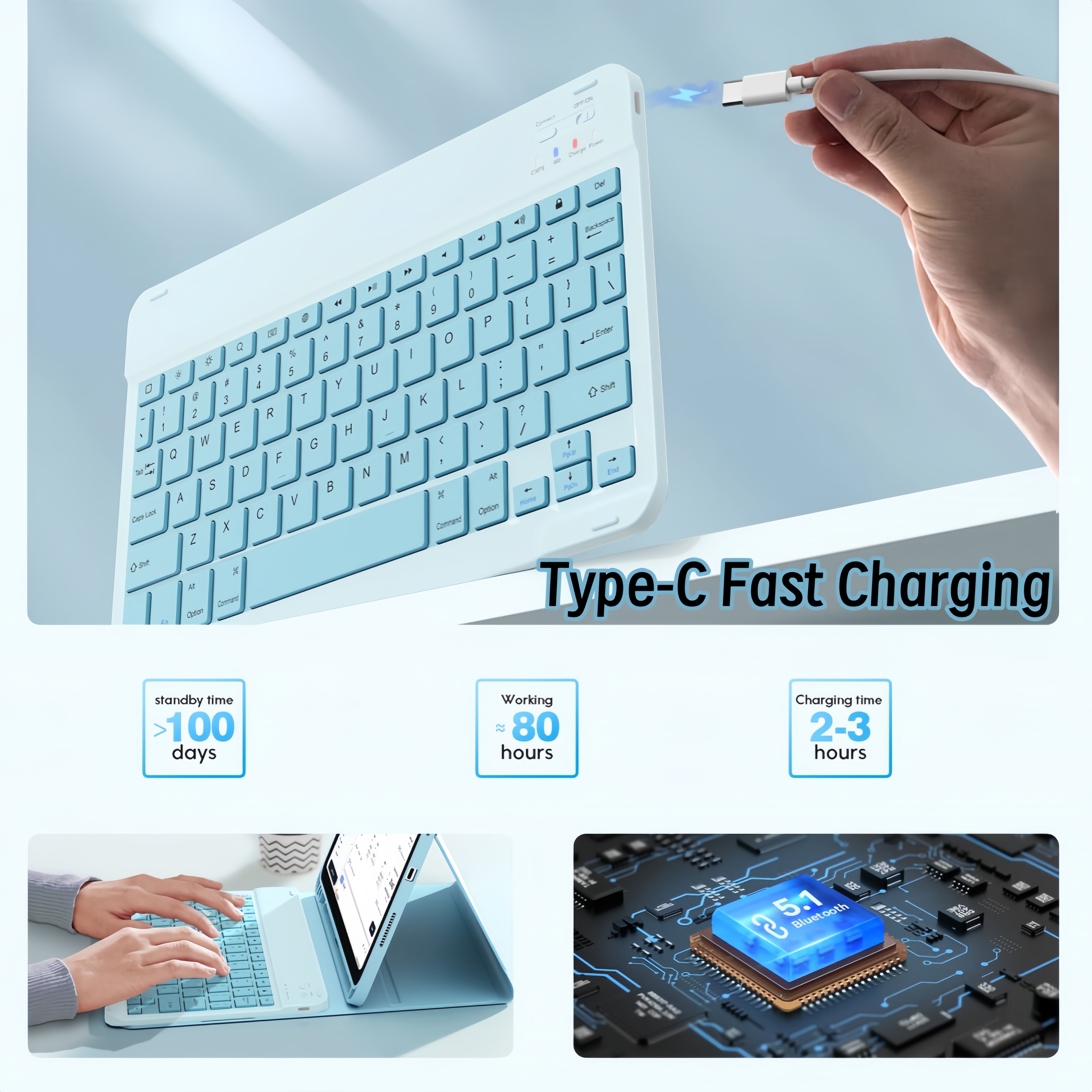NIXXOS Dành Cho Xiaomi Pad & Redmi Bộ Vỏ Bàn Phím Bluetooth Cho Vỏ Da Redmi Xiaomi Pad 7 / 6 / 5 / Pro 11 '' Redmi SE 11 '' Redmi 2 Khe Cắm Bút Tích Hợp – ảnh mô tả chi tiết 6