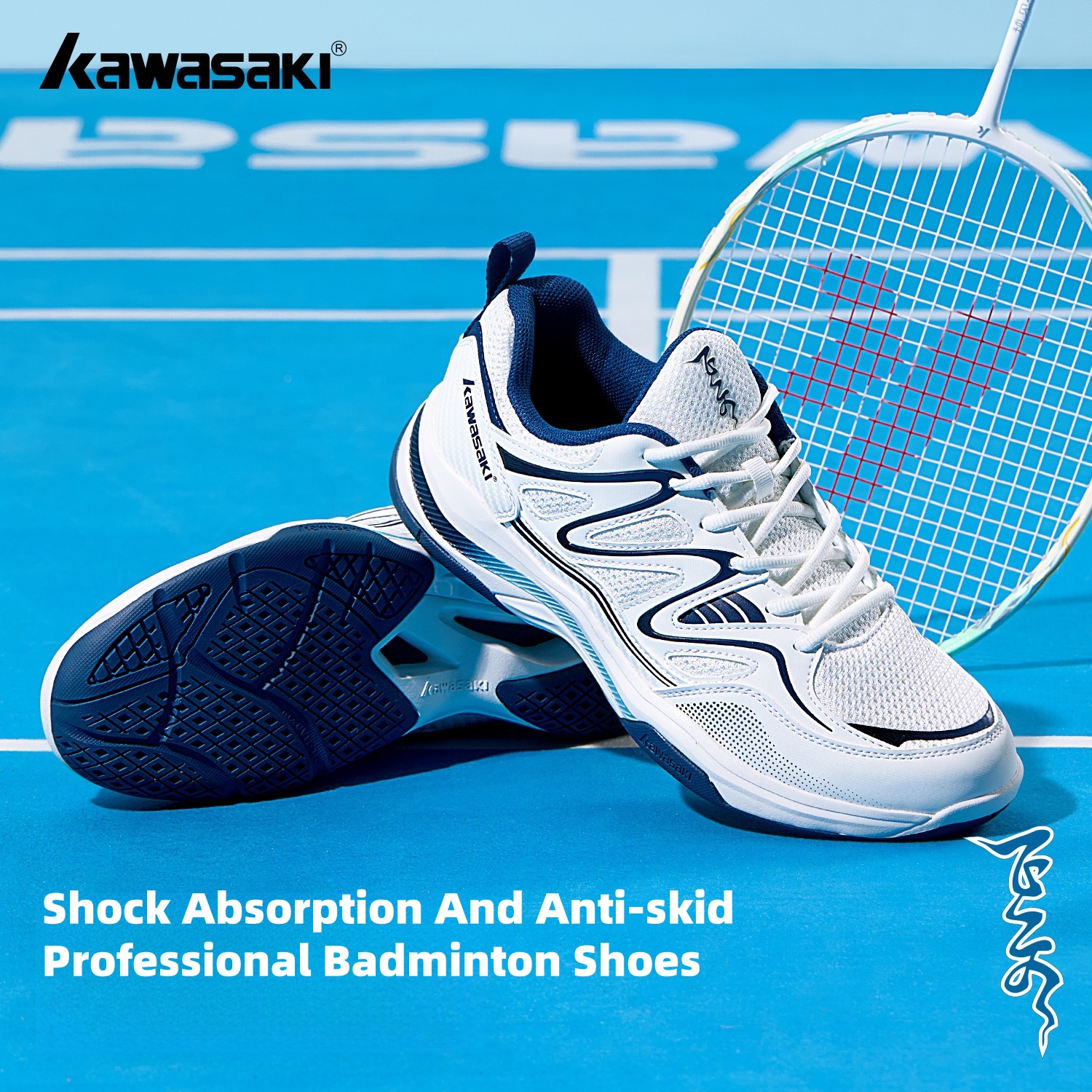 Giày pickleball Kawasaki K2B31-C32016 Apsaras, Chống Trượt & Shock ...
