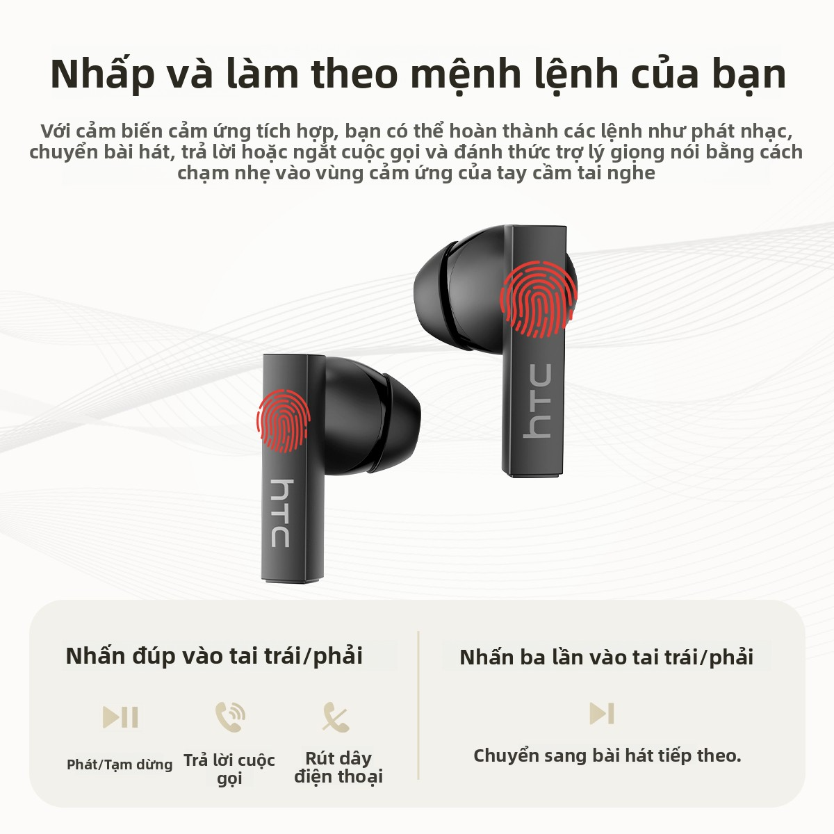 HTC NE40 Tính năng dịch phụ đề AI Tai nghe dịch AI Tai nghe màn hình ...