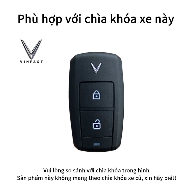 OFF WE GO Vinfast Vỏ chìa khóa từ xa thông minh 2 nút có hộp đựng vòng ...