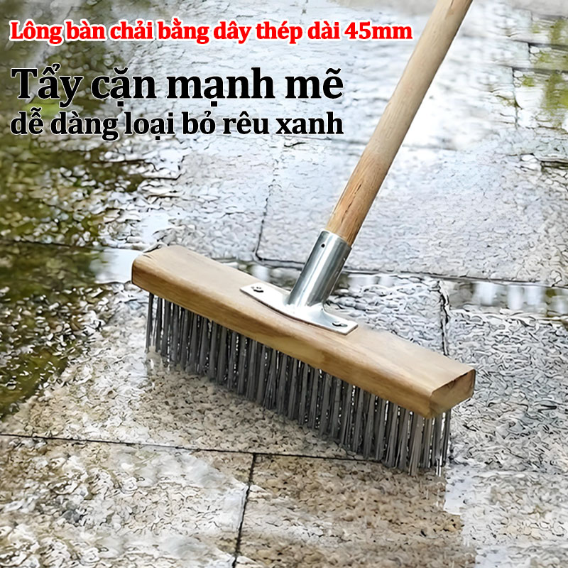 Chổi sắt inox vệ sinh đa năng chà rêu mốc, chà rêu có cán cầm tay – Bàn ...