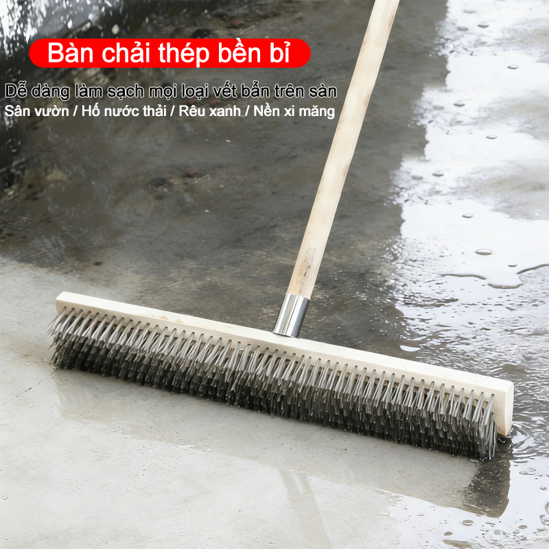 Chổi sắt inox vệ sinh đa năng chà rêu mốc, chà rêu có cán cầm tay – Bàn ...