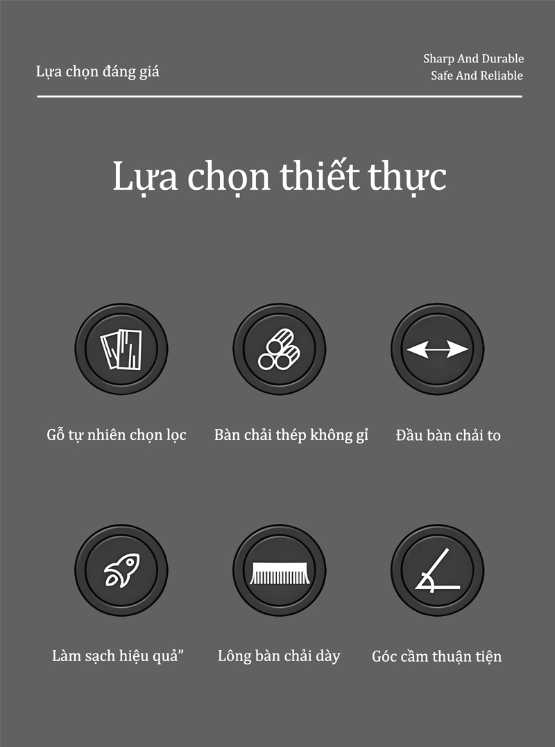 Chổi sắt inox vệ sinh đa năng chà rêu mốc, chà rêu có cán cầm tay – Bàn ...