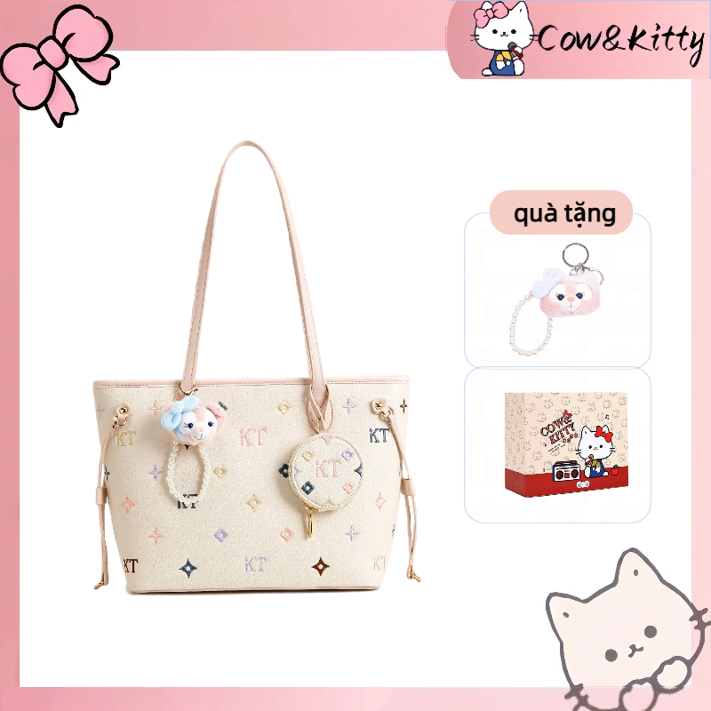 Túi tote Cow&Kitty/BORRY ROSA MALL thêu Túi đeo vai đi lại đa năng Túi ...