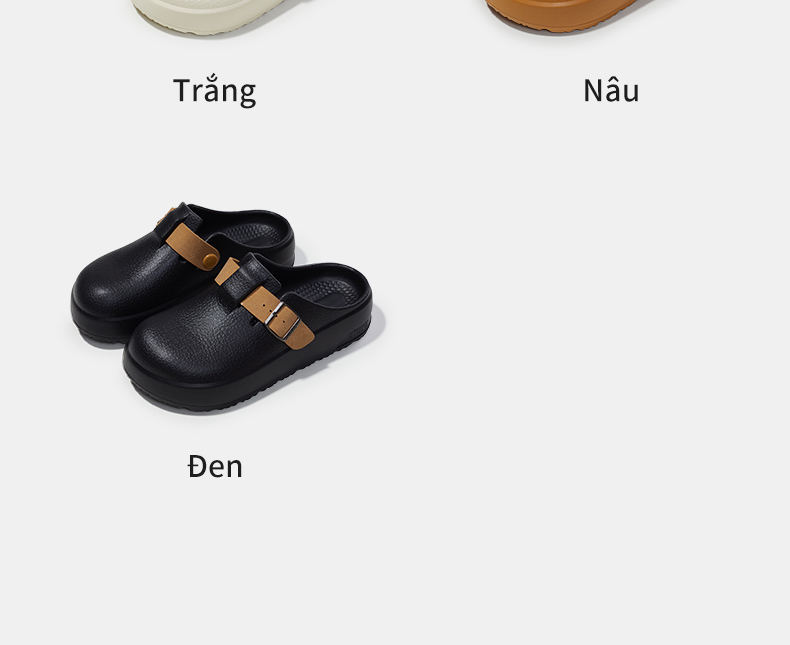 UTUNE Phong Cách Retro Không Giày Cao Gót Lười Nửa Dép Nữ Phong Cách Mới Dày Đế Dây Khóa Giày Có Thể Điều Chỉnh