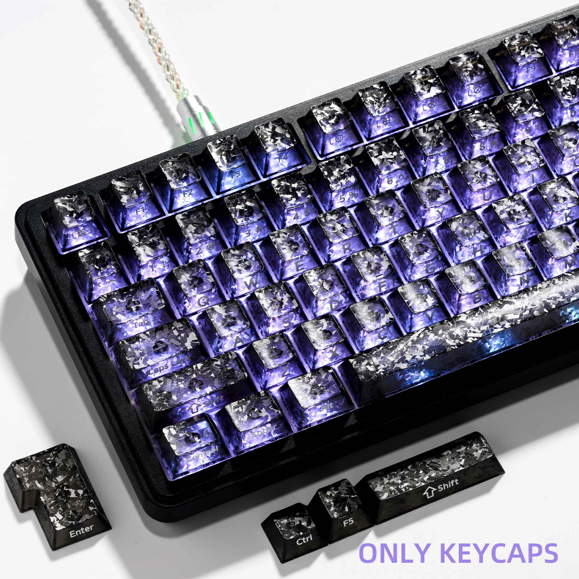 XVX Đen Mờ / Trắng Mờ / Đen Ba kiểu có sẵn Keycaps Carbon-Look rèn Hồ ...