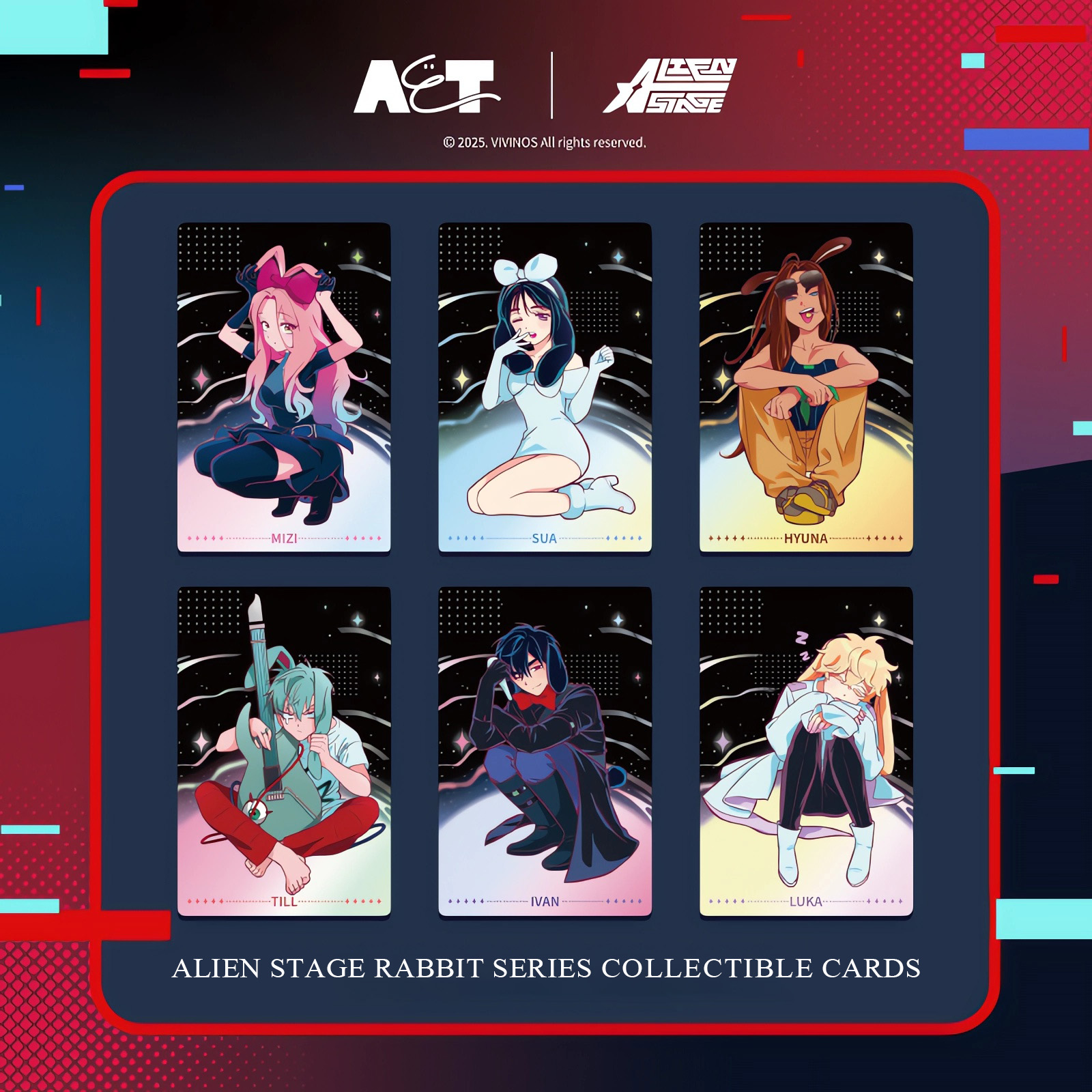 Bộ thẻ ảnh chính thức Alien Stage Rabbit Series - Bộ sưu tập 6 gói ...