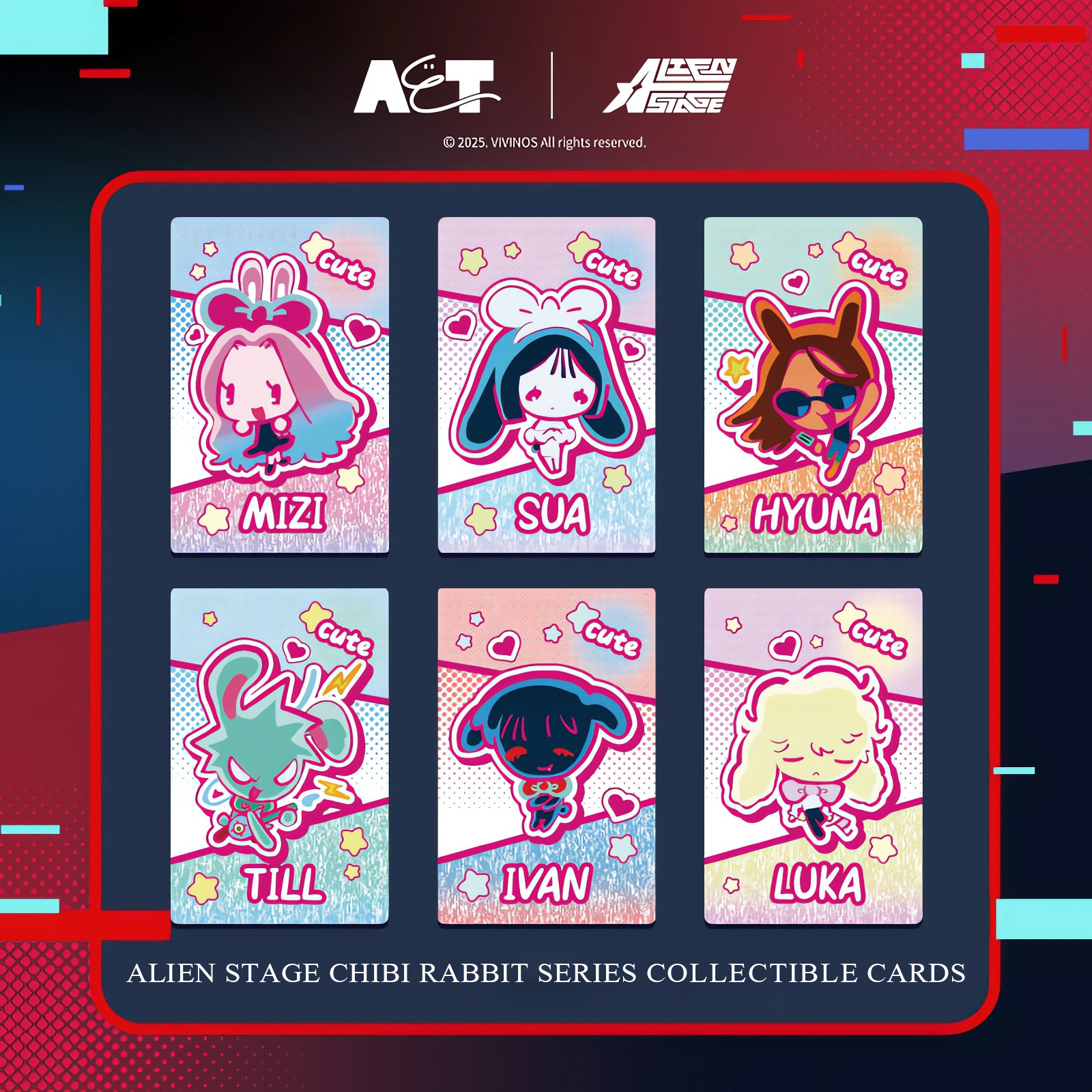 Bộ thẻ ảnh chính thức Alien Stage Rabbit Series - Bộ sưu tập 6 gói ...