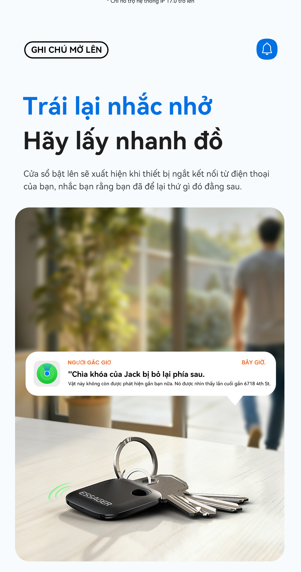 Essager Smart Bluetooth Tracker Định Vị GPS Finder Cho Chìa Khóa Ví Túi Hành Lý Thú Cưng iP Finder