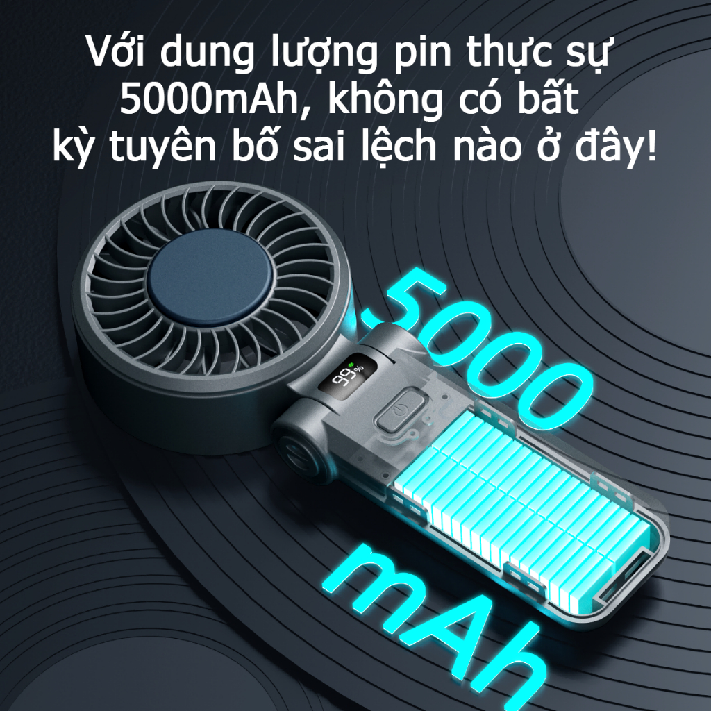 Quạt cầm tay UCLOUDSOME Quạt Mini Quạt làm lạnh di động Pin 4000 ...