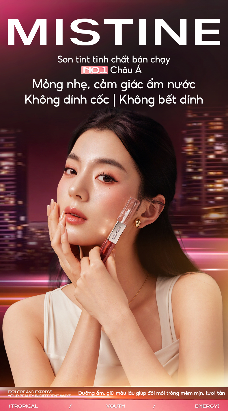 Phiên bản nâng cấp 】MISTINE Hai kiểu trang điểm môi Mềm mịn mỏng nhẹ ...