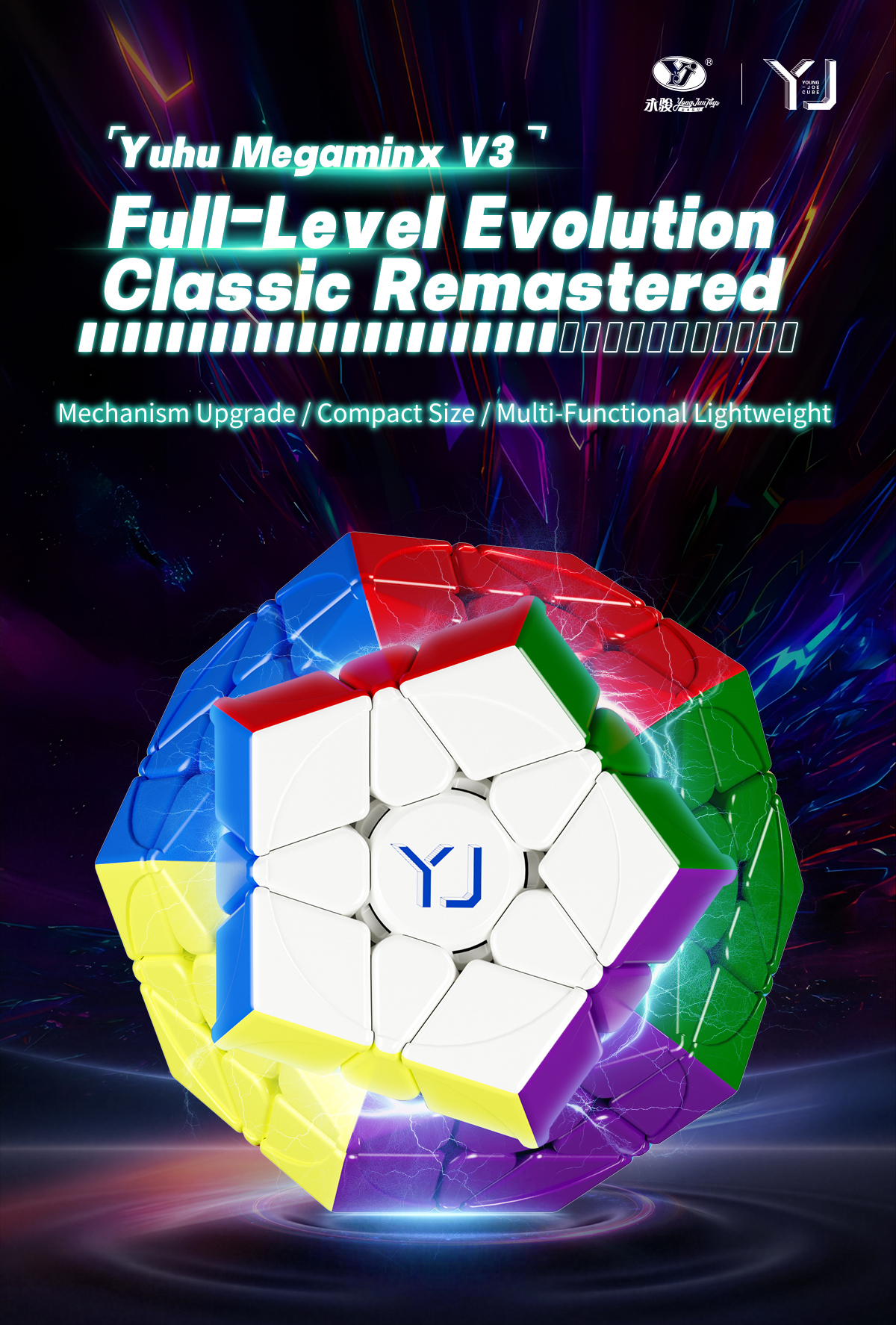 YJ Yuhu V3M MagLev Ball-Core Megaminx Cube Tốc Độ Xếp Hình Khối Lập ...