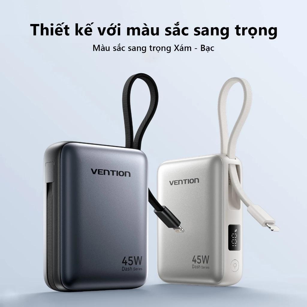 Sạc dự phòng Vention FKM 10000mAh thiết kế mini nhỏ gọn trong lòng bàn tay