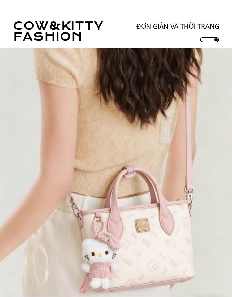 Cow&Kitty/BORRY ROSA Túi Tote màu hồng Túi xách nữ nhỏ Túi xách thông ...