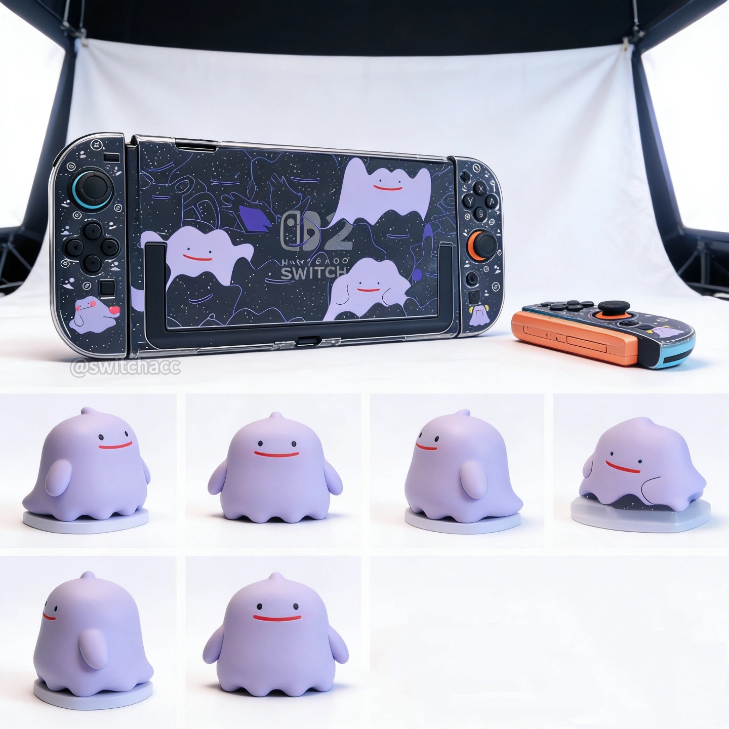 Ốp bảo vệ công tắc chủ đề Pokémon Ditto có thể gắn được cho Nintendo ...