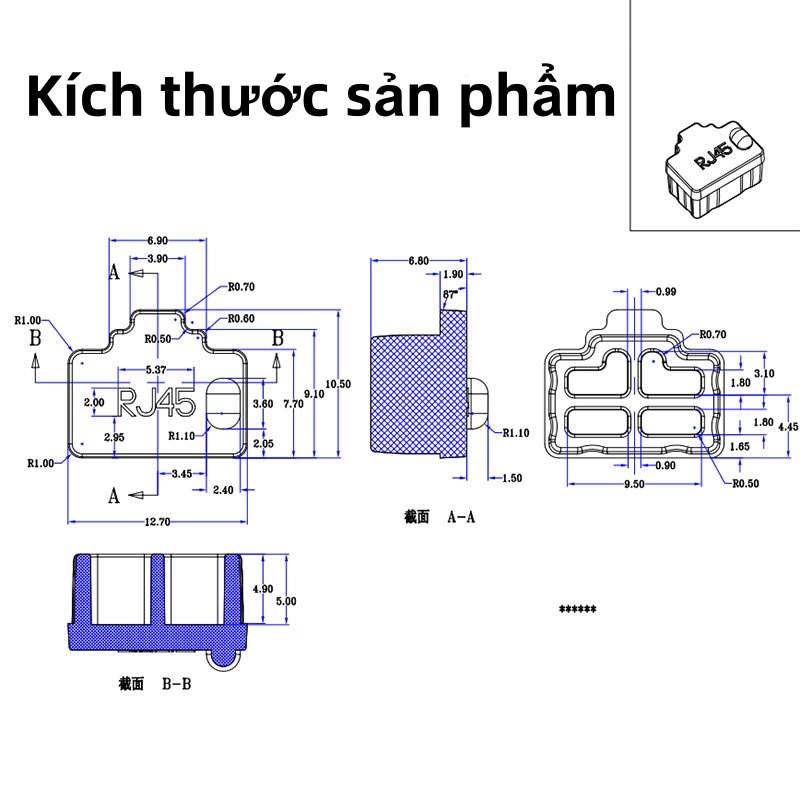 [100 CÁI] Ethernet Sealer Cổng Cáp Mạng RJ45 Chống Bụi Cắm Máy Tính LAN ...