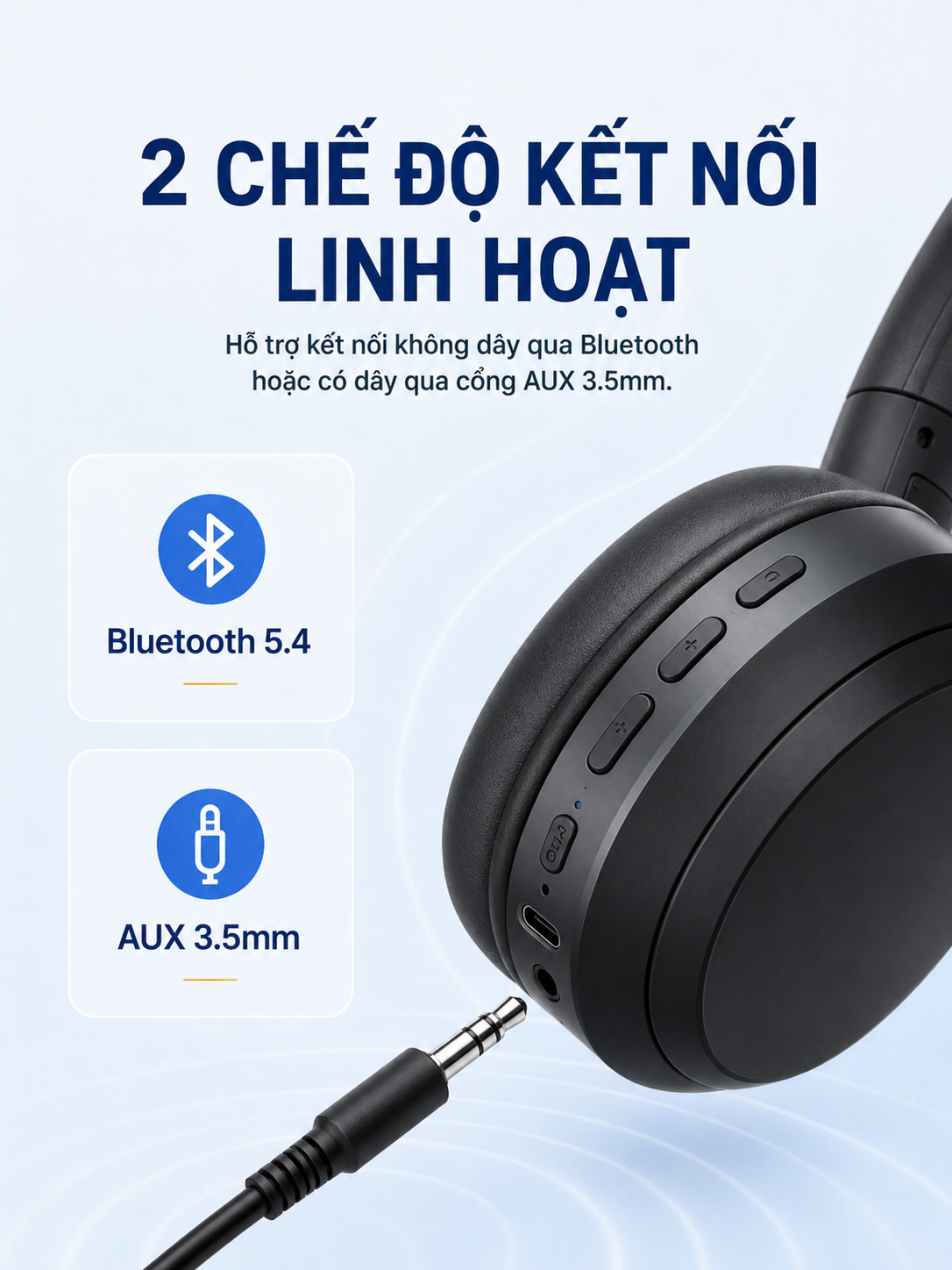 Tai Nghe Không Dây BRIDIO M16 Bluetooth 5.4 Chụp Tai Âm Thanh HIFI Gấp ...