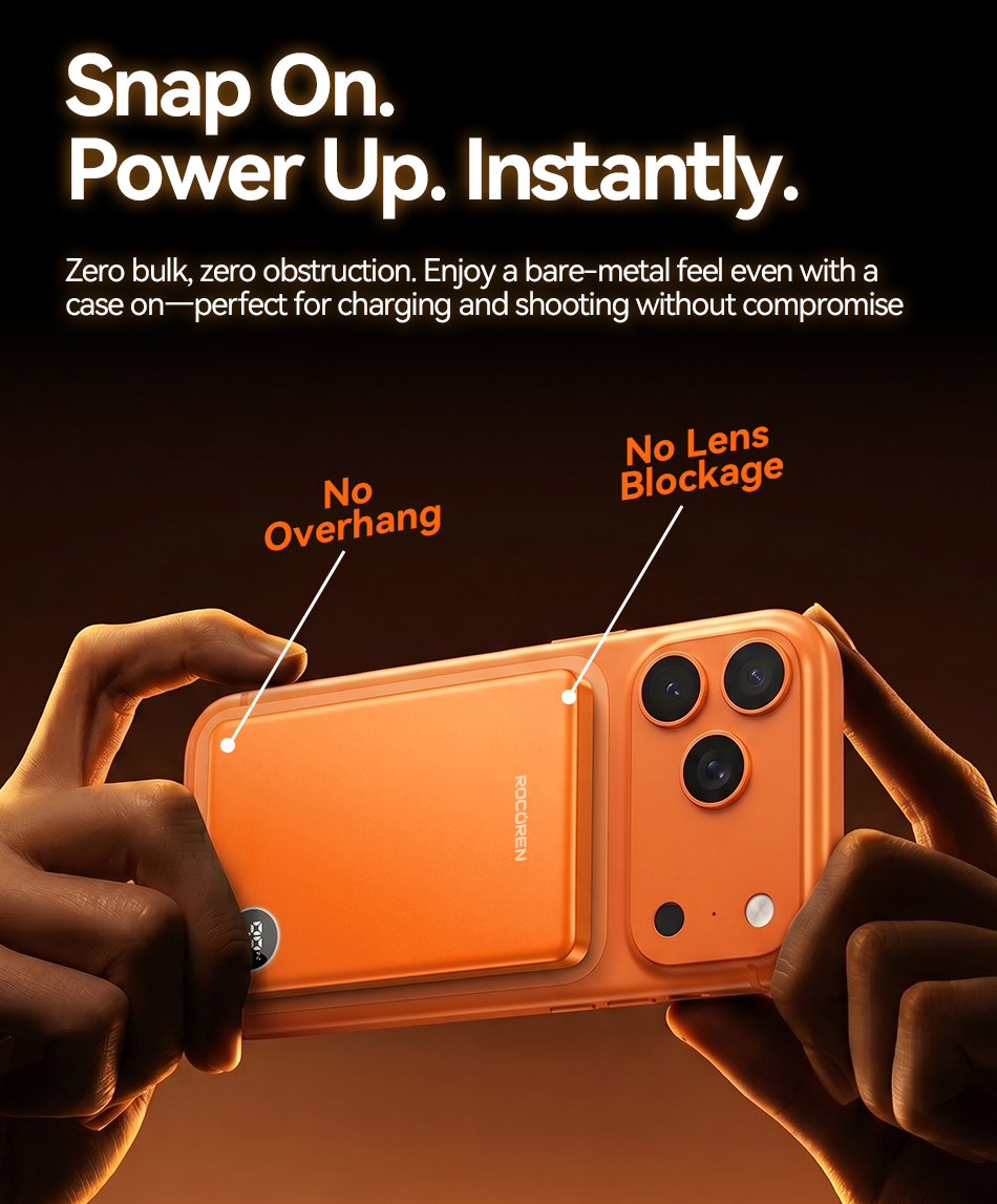 Rocoren Từ Tính Không Dây Power Bank 10000mAh Màn Hình Kỹ Thuật Số Powerbank 5000mAh Siêu Mỏng Di Động Sạc Pin Cho iPhone 18 17 Pro Max – ảnh mô tả chi tiết 7