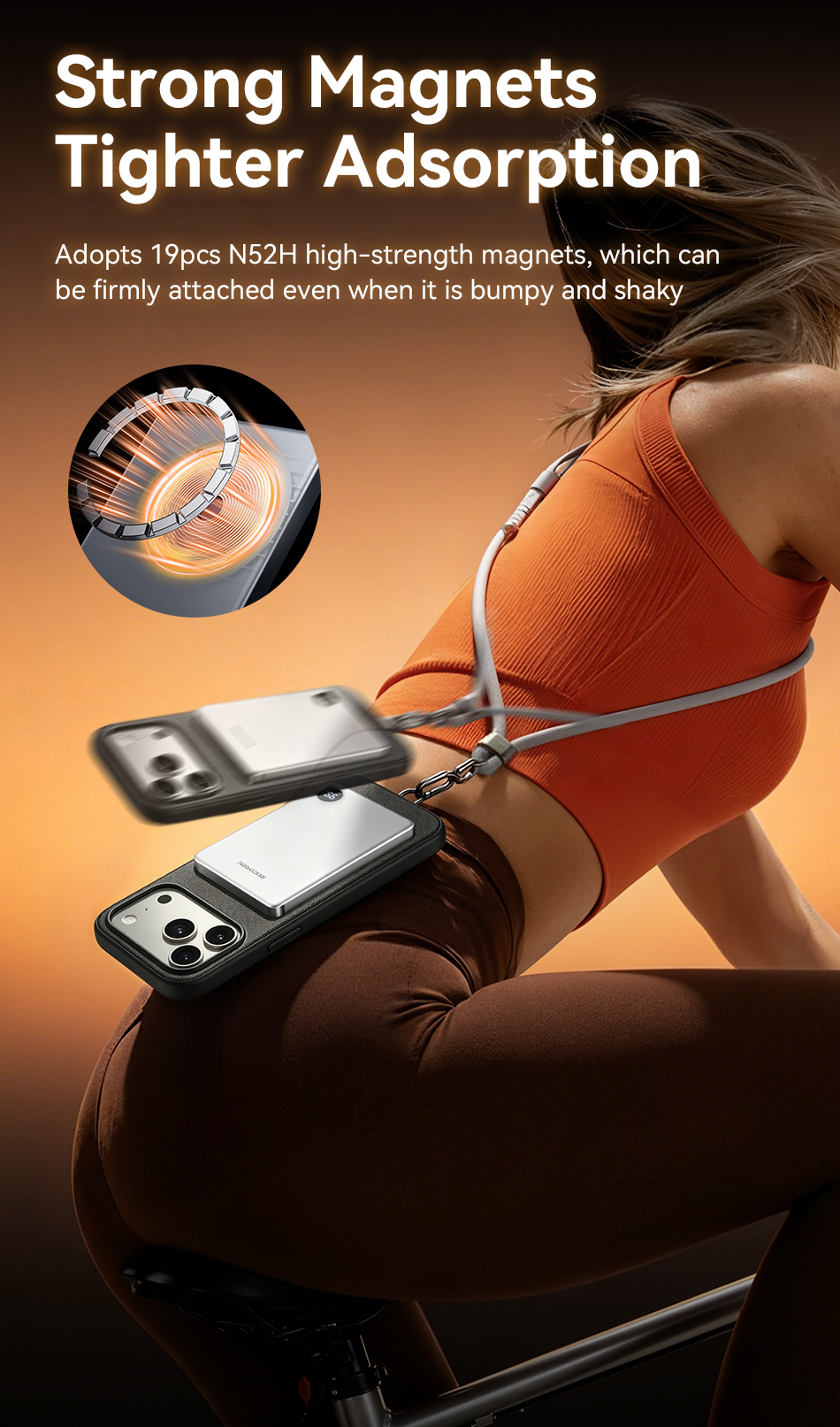 Rocoren Từ Tính Không Dây Power Bank 10000mAh Màn Hình Kỹ Thuật Số Powerbank 5000mAh Siêu Mỏng Di Động Sạc Pin Cho iPhone 18 17 Pro Max – ảnh mô tả chi tiết 12