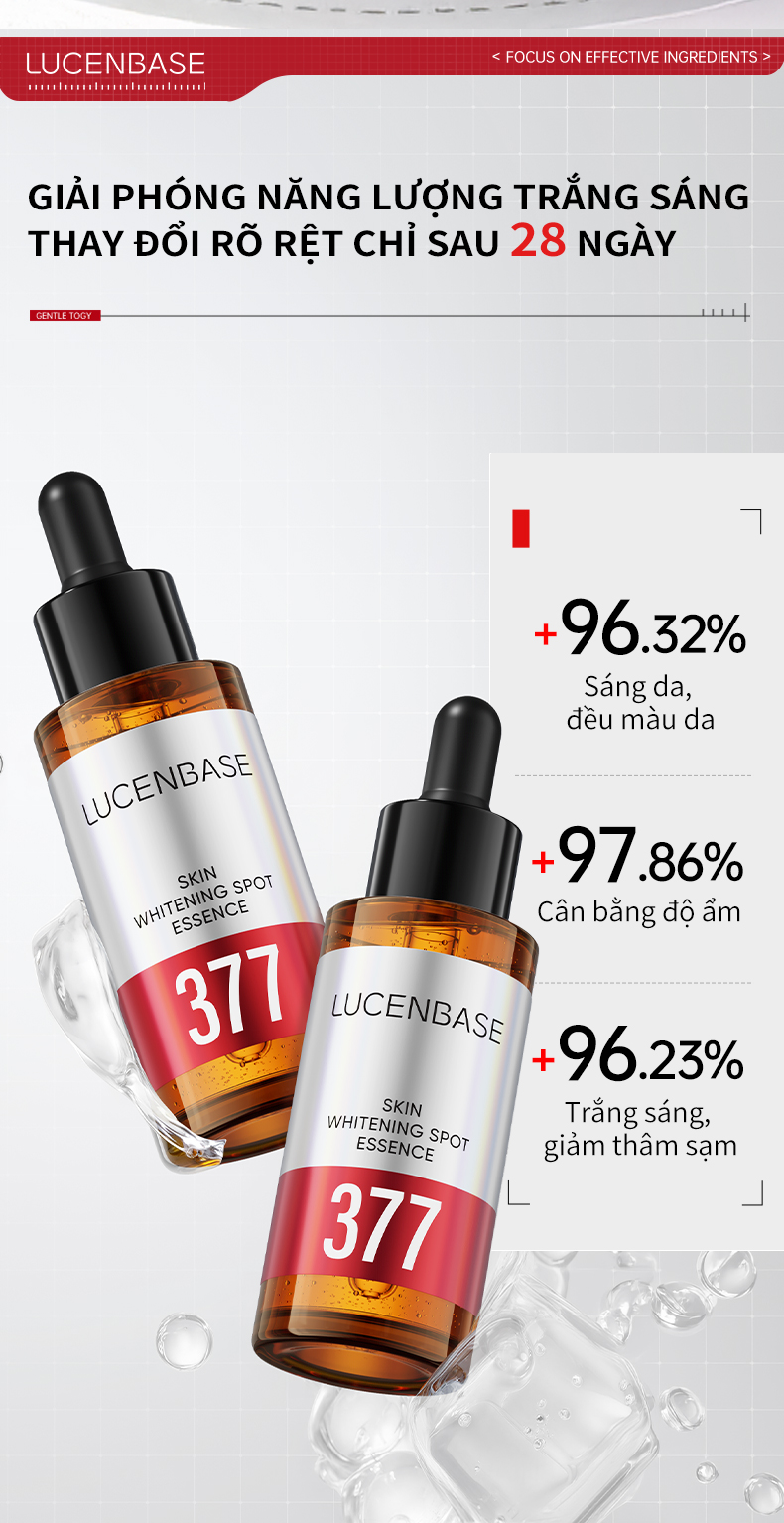 LUCENBASE Serum dưỡng trắng 377 dành cho da nhạy cảm giảm vết thâm ...