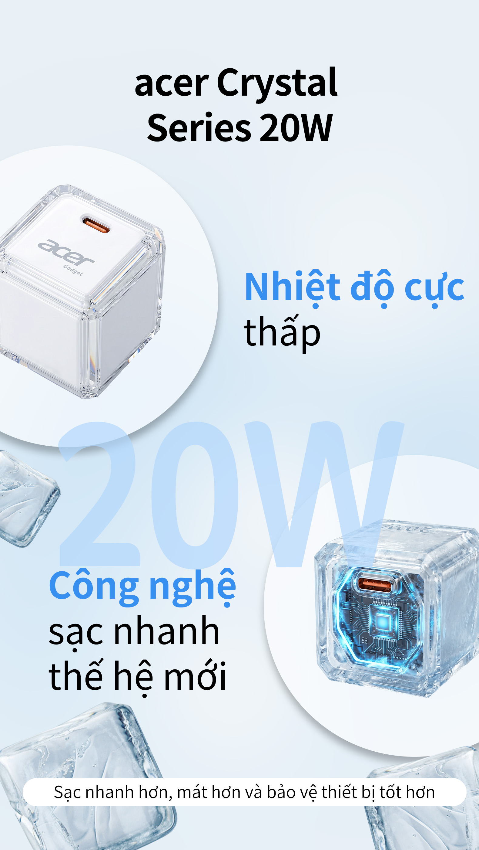 Acer gadget Bộ sạc GaN USB C 20W nhanh Type-C 35W Củ sạc nhanh USB 67W PD 65W Power Adapter Sạc điện cho Không Nóng Máy An Toàn Ổn Định cho iP 11-17 Samsung Pad – ảnh mô tả chi tiết 3