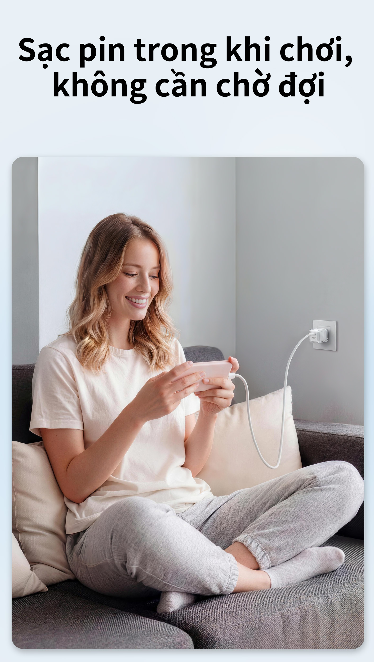 Acer gadget Bộ sạc GaN USB C 20W nhanh Type-C 35W Củ sạc nhanh USB 67W PD 65W Power Adapter Sạc điện cho Không Nóng Máy An Toàn Ổn Định cho iP 11-17 Samsung Pad – ảnh mô tả chi tiết 6