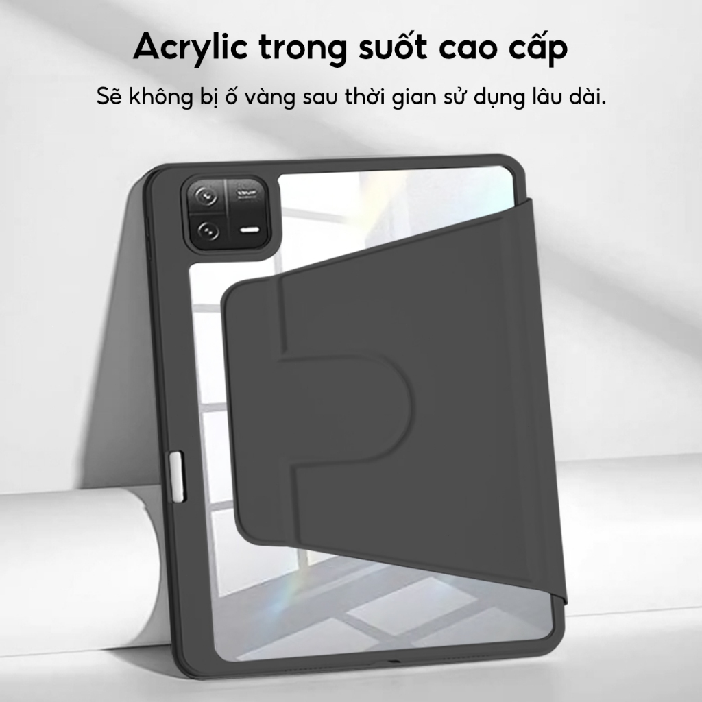 TBTIC Ốp lưng tablet Cho Xiaomi Pad 8 7 6 5 Pro 11 11.2 Inch 2024 Có Khe Đựng Bút Chì 360° Vỏ máy tính bảng xoay – ảnh mô tả chi tiết 7