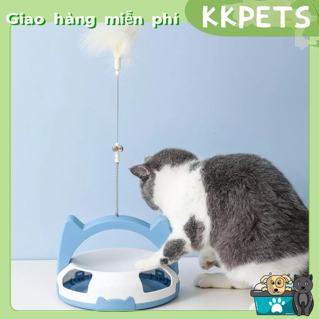 BOQI Tự Động Xoay Đồ Chơi Lông Vũ Chống Cắn Giảm Chán Mèo Teaser Có Con ...