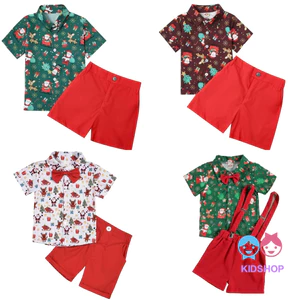 Bộ đồ phong cách ông già Noel gồm áo sơ mi tay ngắn và quần thời trang với nhiều kiểu tùy chọn