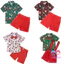 Bộ đồ phong cách ông già Noel gồm áo sơ mi tay ngắn và quần thời trang với nhiều kiểu tùy chọn