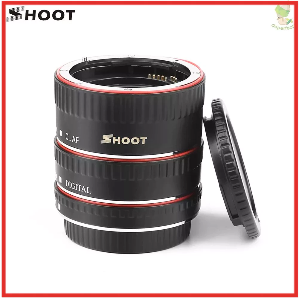 SHOOT XT-364 Auto Focus AF Macro Extension Tube Adapter Ring Set 13mm 21m 31mm Replacement for  EF/E