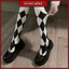 1 Pair Chic Women Plaid Knee Socks Girl Fashion Cute Party Knee-high Stockings