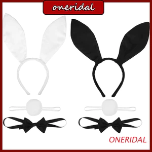 Set Băng Đô Tai Thỏ Dễ Thương Dùng Hóa Trang Dịp Halloween