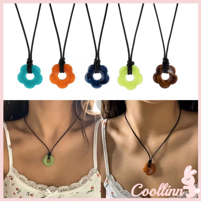 Vòng cổ Mặt Hình Hoa Tự Nhiên Thanh Lịch Cho Nữ