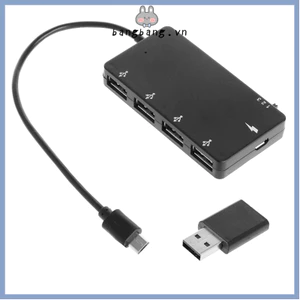 Hub Chuyển Đổi 4 Cổng Micro Usb Otg Cho Điện Thoại Và Máy Tính Bảng Android / Windows