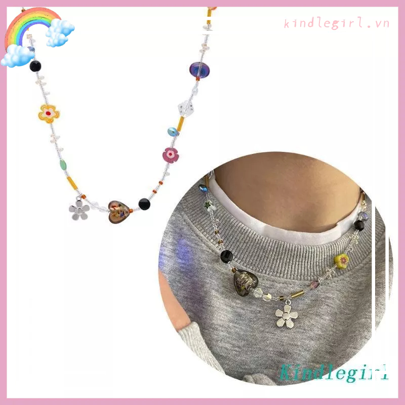 Vòng Cổ Choker Mặt Hoa Bằng Acrylic Thanh Lịch Cho Nữ
