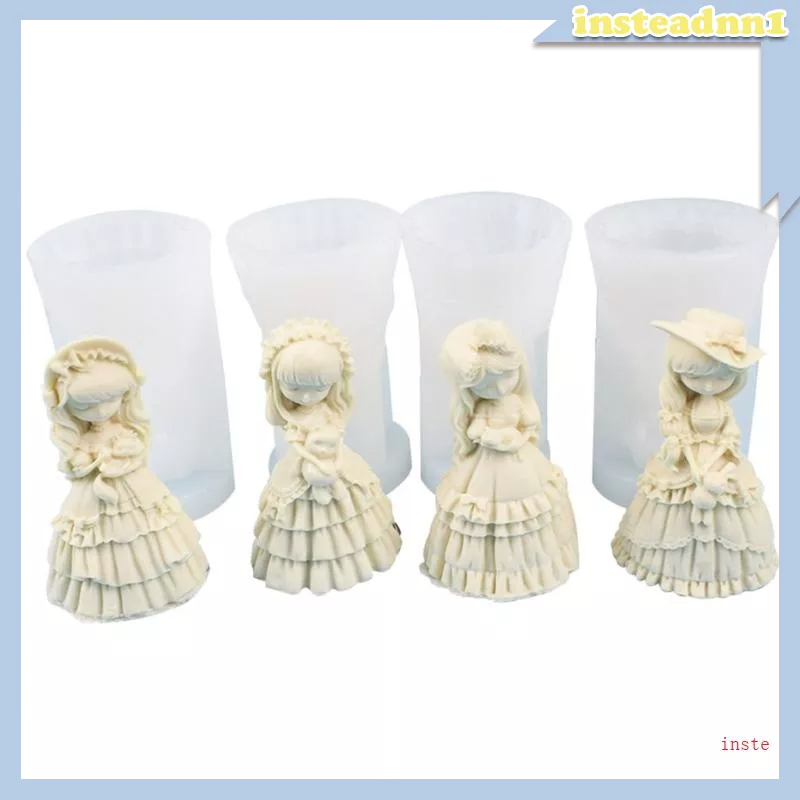 Khuôn Silicone Làm Nến Hình Công Chúa