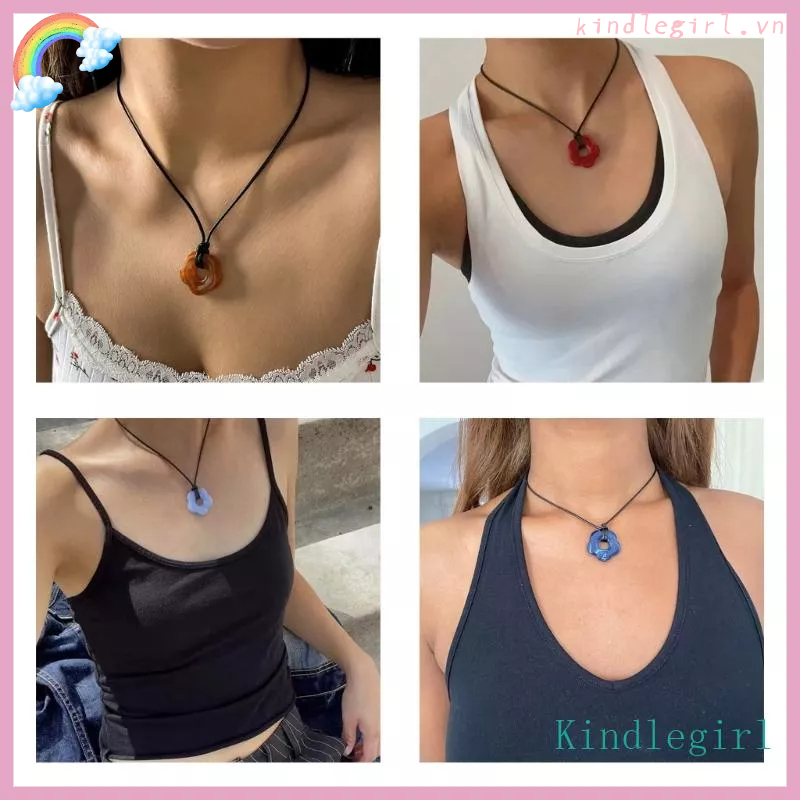 Vòng cổ Mặt Hoa Phong Cách Hàn Quốc Cho Nữ