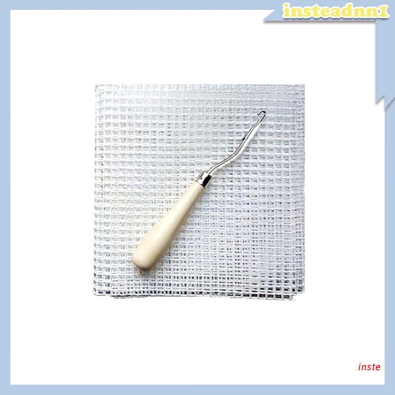 Pattern Rug Hooking Mesh Canvas  Bent for Latch Hook DIY Kit Tool for